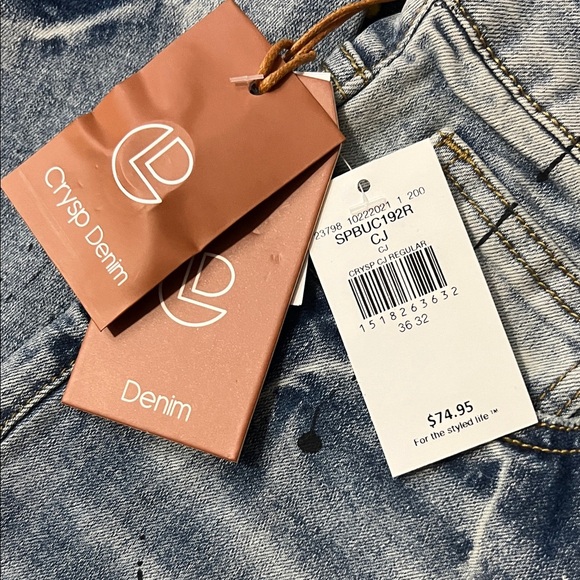 Crysp denim jeans black splatter size 36 - Picture 5 of 11